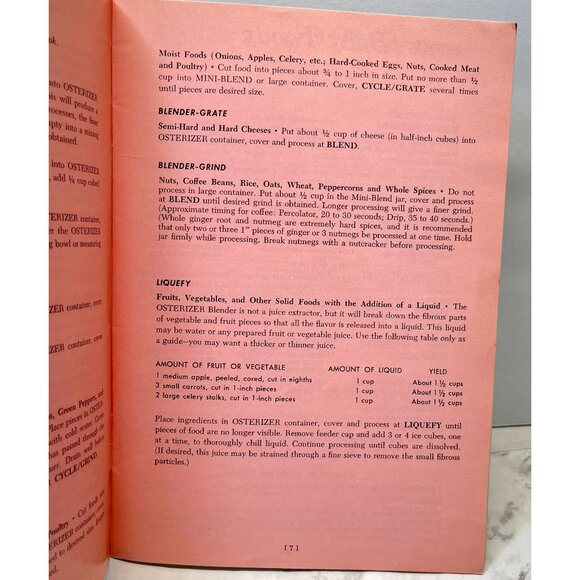 Osterizer Blender Spin Cookery Cookbook Vintage 1972 Recipes Oster Instructions - Picture 5 of 8